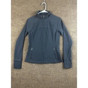 Gap Jacket Womens S Gray GapBodyFit Full Zip Thumbholes Stretch Pockets